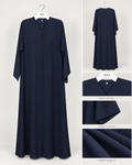 Plain Abaya - Navy Blue