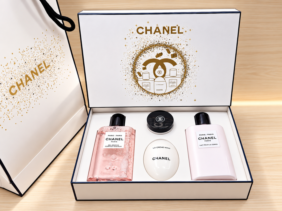 CHANEL Paris-Paris Luxury Bath & Body Gift Set | Shower Gel, Body Lotion & Hand Cream
