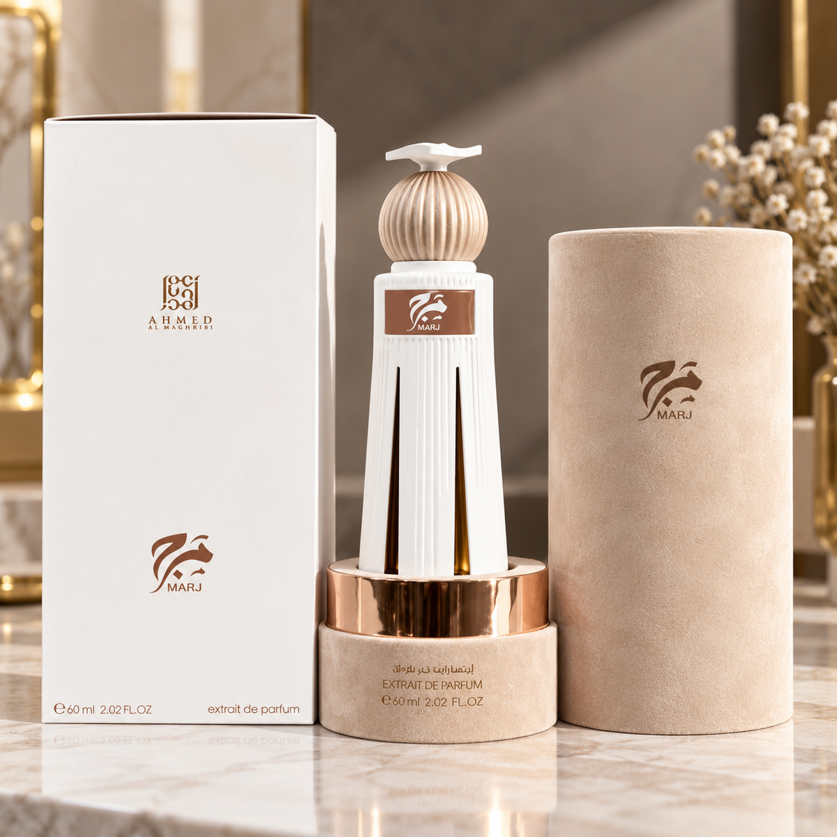 Ahmed Al Maghribi Marj Extrait de Parfum 60ml | Luxury Arabic Perfume Gift Set