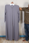 Plain Abaya - Grey