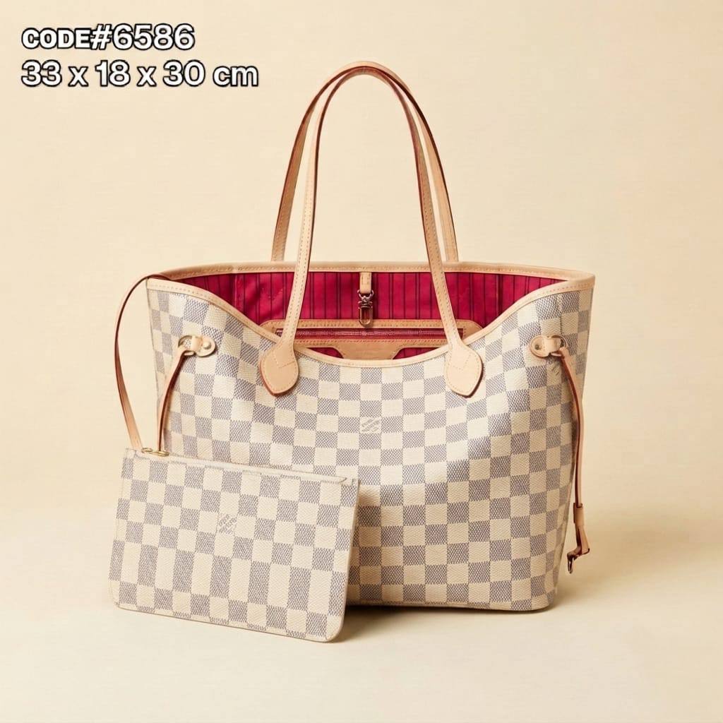 Louis Vuitton Neverfull Tote | Red Canvas Interior | Gold Hardware | 33cm | With Box