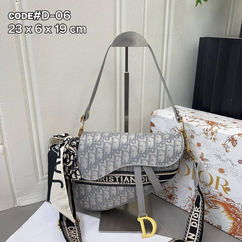 Christian Dior Saddle Crossbody Bag | Oblique & Leather Trim | 24cm | With Box