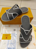 Louis Vuitton-Inspired Men's Slippers | Luxury Style | Sizes 40–45