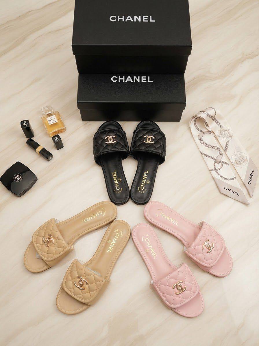 CHANEL Lady Slippers | With Box & Paper Bag | Luxury Style