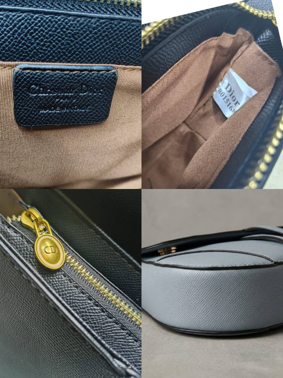 Christian Dior Saddle Crossbody Bag | Plain Leather | 24cm | With Box