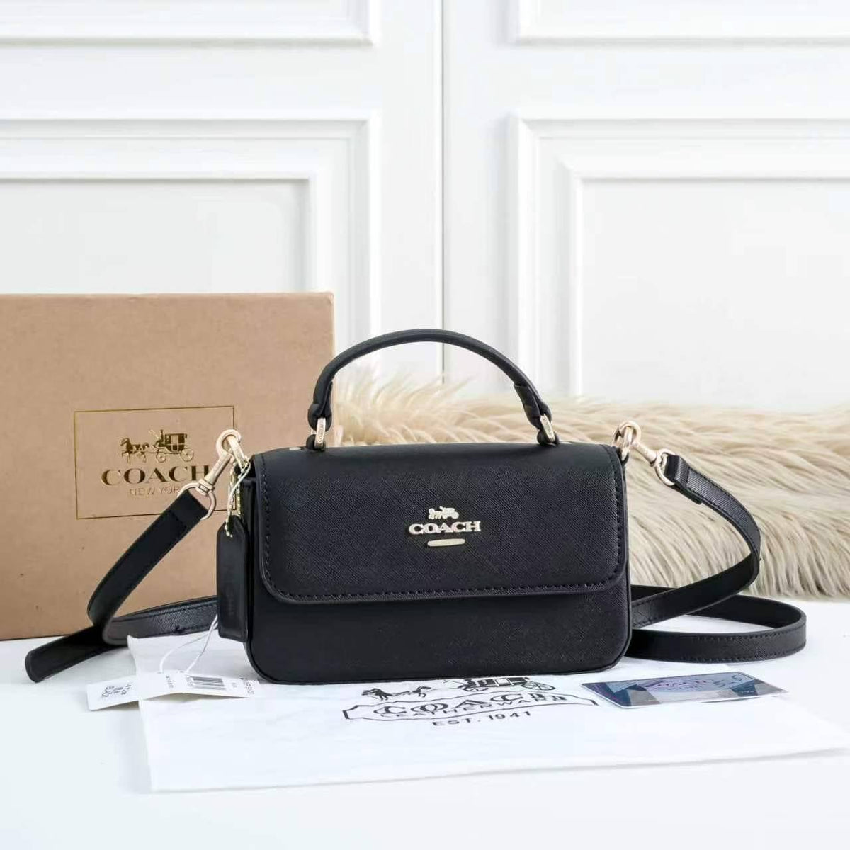 Coach Bag | 19×5×6cm | Compact Crossbody | With Box