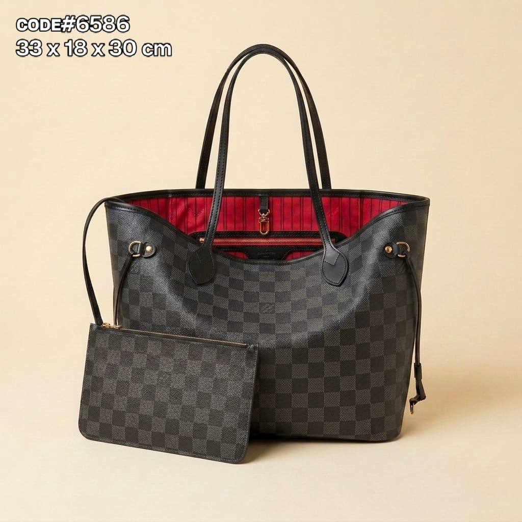 Louis Vuitton Neverfull Tote | Red Canvas Interior | Gold Hardware | 33cm | With Box