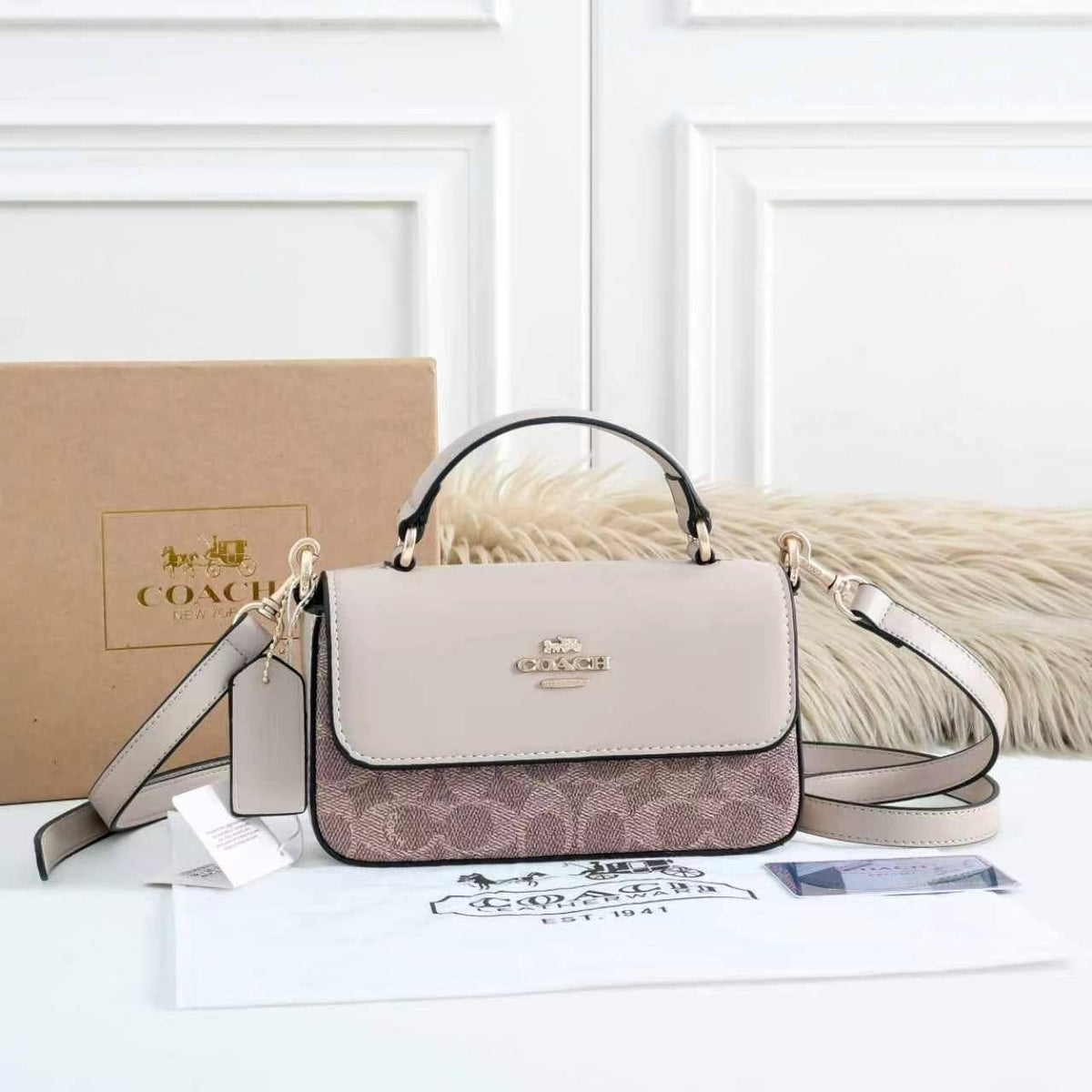Coach Bag | 19×5×6cm | Compact Crossbody | With Box