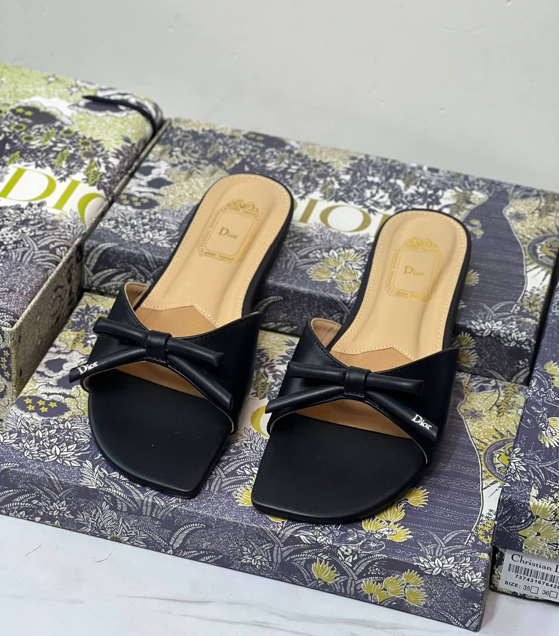 Dior-Inspired Women's Slippers | Luxury Designer Style | Sizes 36–41